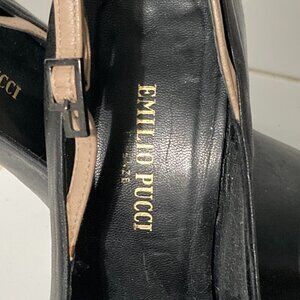 Emilio Pucci Black & Tan Pumps sz 36 1/2